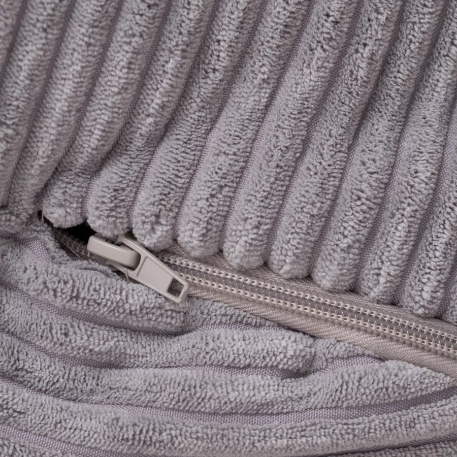 Sillón infantil cuadrado de pana Puffy, 77x67x50, gris, - Imagen 4